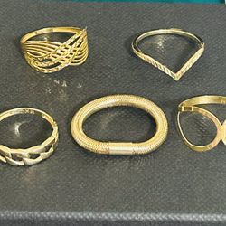 18k Real Gold Rings - BUNDLE SALE $575