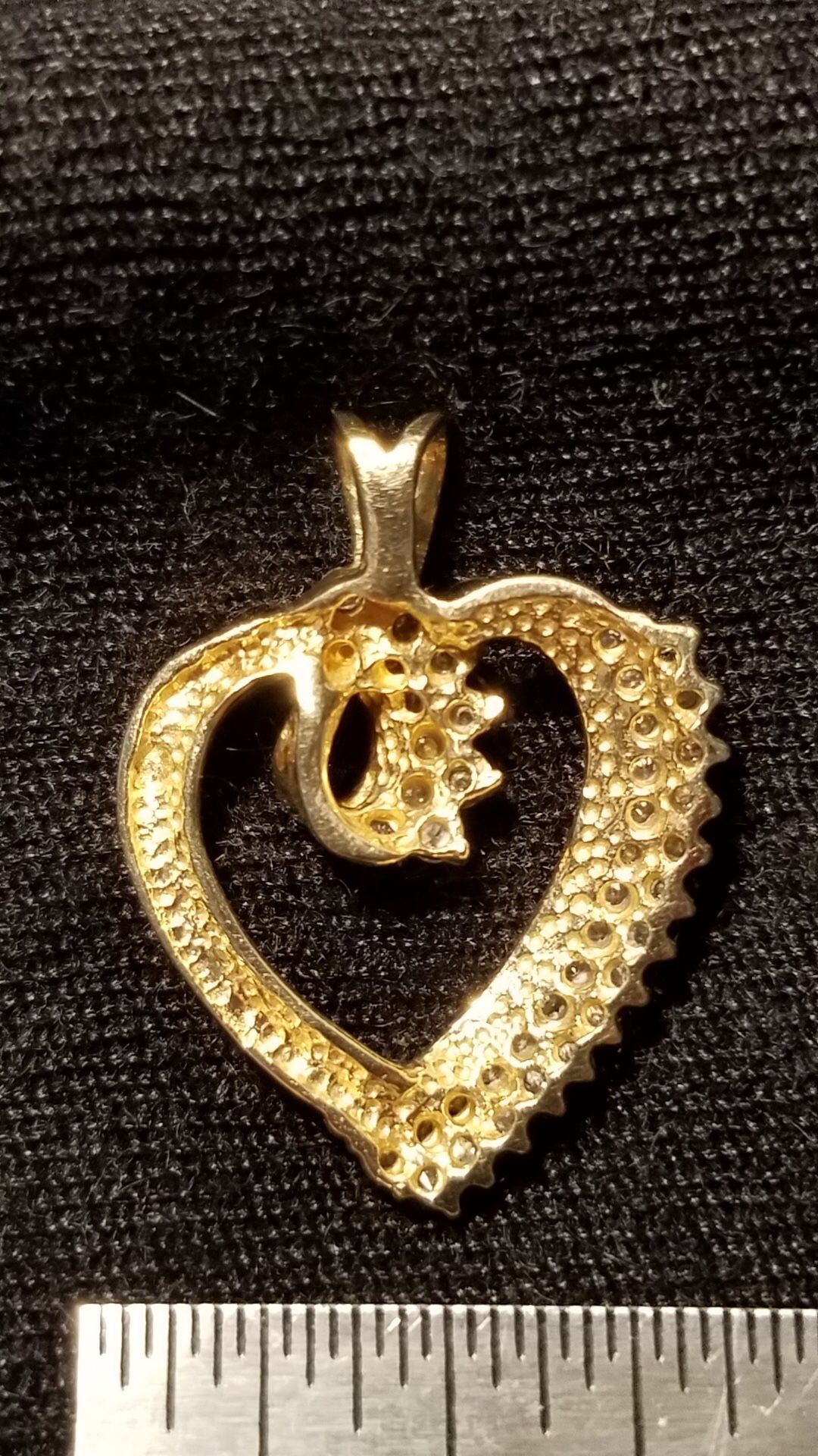 14k 1/2ct. Heart Pendant