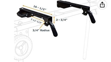 Powertec Miter Saw Stand Mounting Brackets