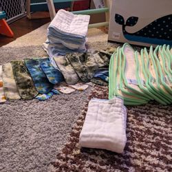 HUGE fabric diaper set