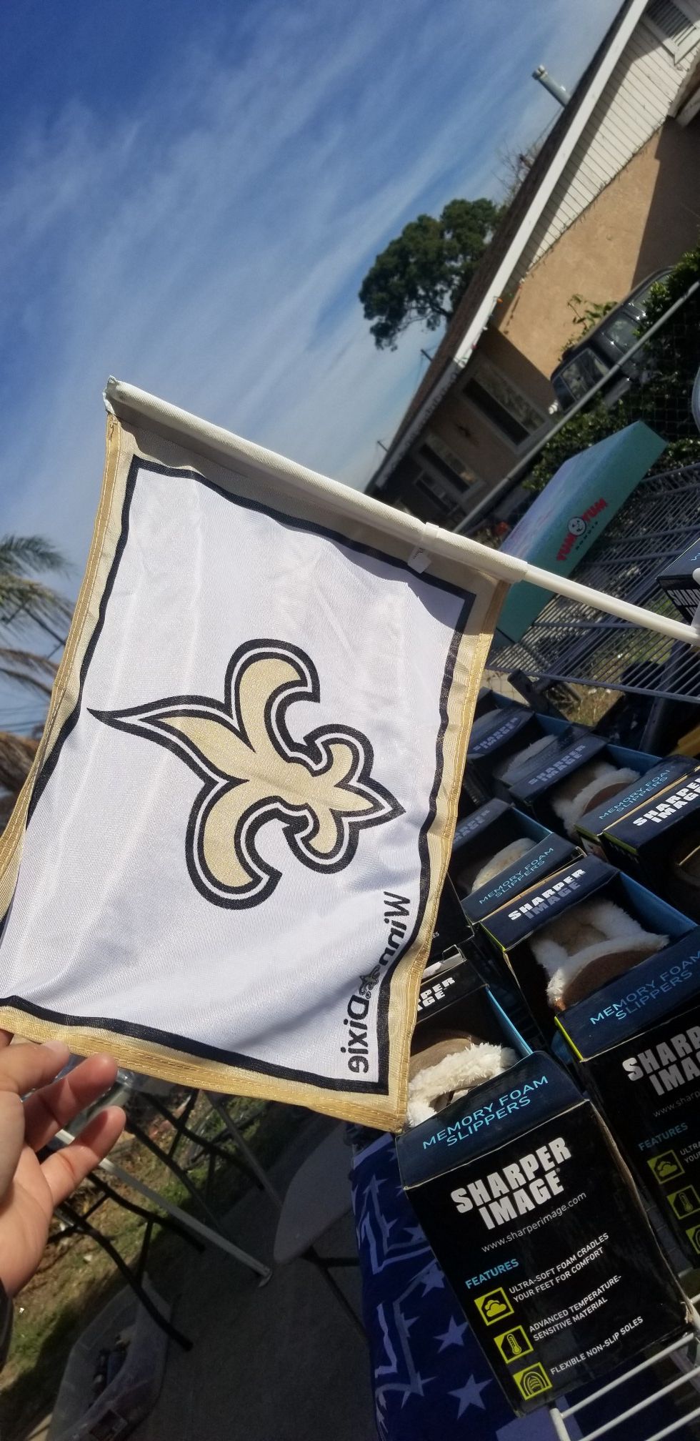 Saints car flags