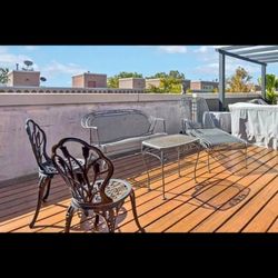 6 Piece Wrought Iron Set Good Condition