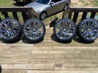 22” chrome wheels