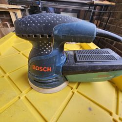 BOSCH ROS20VSC Palm Sander - 2.5 Amp 5 Inches Corded Variable Speed Random Orbital Sander/Polisher Kit with Dust Collector and Soft Carrying Bag, Blue