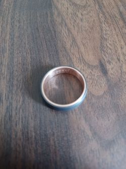 Ammara Stone Tantalum and 14k Rose Gold Men's Band