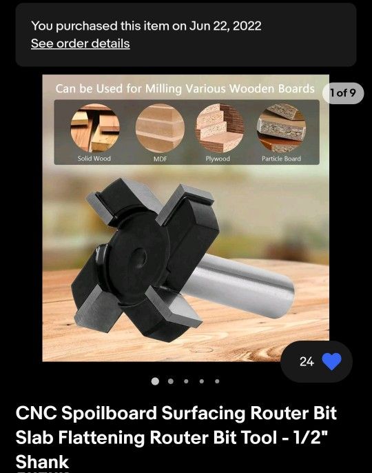 2 Router CNC Spoilerboard Surfacing Bits