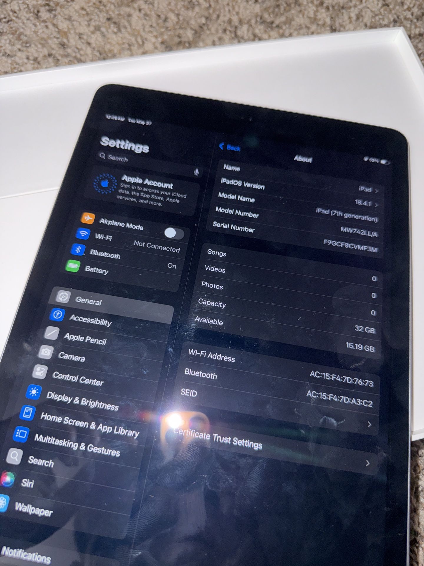 iPad 7th Unlocked 199$