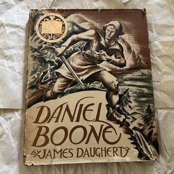 Vintage Daniel Boone Hard  Cover Book  By James Daugherty With  Original Lithographs 