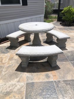 Concrete Table Set 