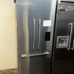 Fisher And Paykel 36”Wide Built In French Style Stainless Steel Refrigerator 