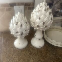 2- Artichoke Decorations For Indoor Or Outdoors Decor