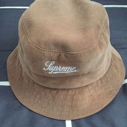 Supreme Hat Gucci script logo corduroy crusher fw15