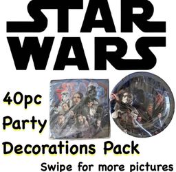 Star Wars Rogue One Party Supplies 40pc Plates Napkins Birthday Set 20 Guests