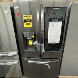 LG Black Stainless French Door Instaview Refrigerator