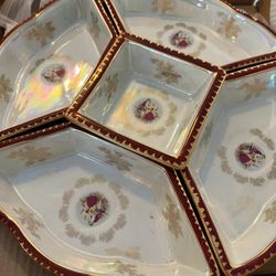 Vintage Victorian Style 5 Piece Porcelain Serving Set