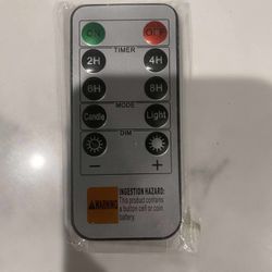 Battery-Operated 10-Button Remote Control for Flicker Flame Candle Light Set