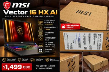 MSI Vector 16 HX AI Gaming Laptop