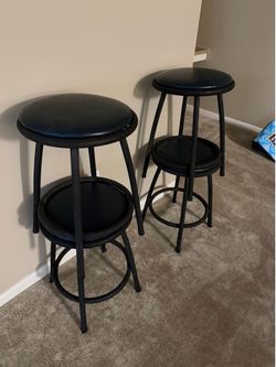 Black/ navy barstools