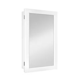 Glacier Bay 15-1/4 in. W x 26 in. H Framed Recessed or Surface-Mount Bathroom Medicine Cabinet with Mirror in White @U13-492