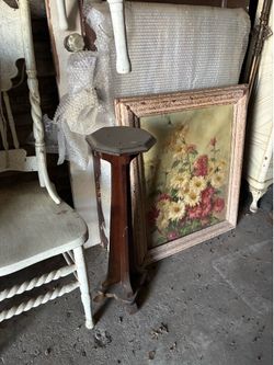Small Wooden Antique Side Table or Stand