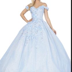 Dancing Queen 15 Baby Blue Dress XS 