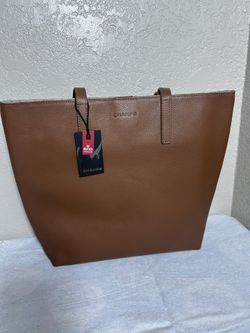 CHAMPS Onyx Collection Leather Vertical Tote new with tags