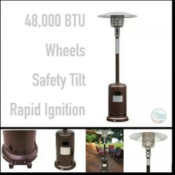 Outdoor Patio Heater 48k BTU Propane Gas, Great For Outdoor Gathering, Restaurant, Commercial Useage. Tank Sold Separately
