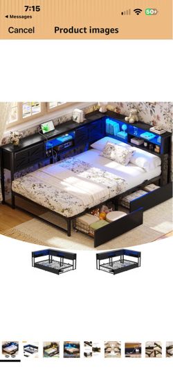Corner bookshelf bed