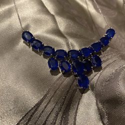 Tanzanian Blue Spinel Waterfall Necklace - new!