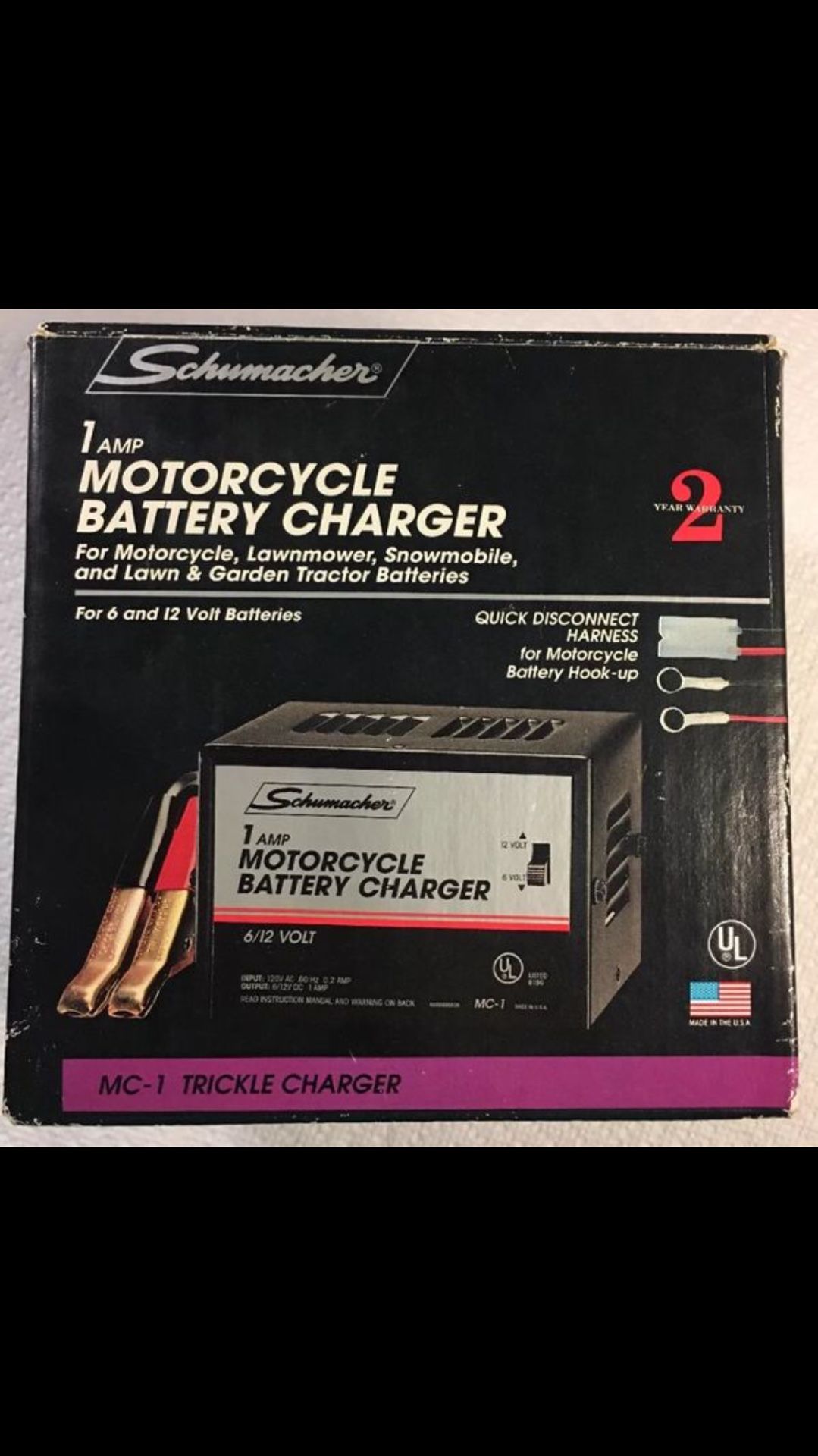 Schumacher MC-1 6/12 Volt Manual Trickle Battery Charger