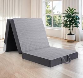 Portable Tri-Fold Memory Foam Mattress – 4 Inch Twin