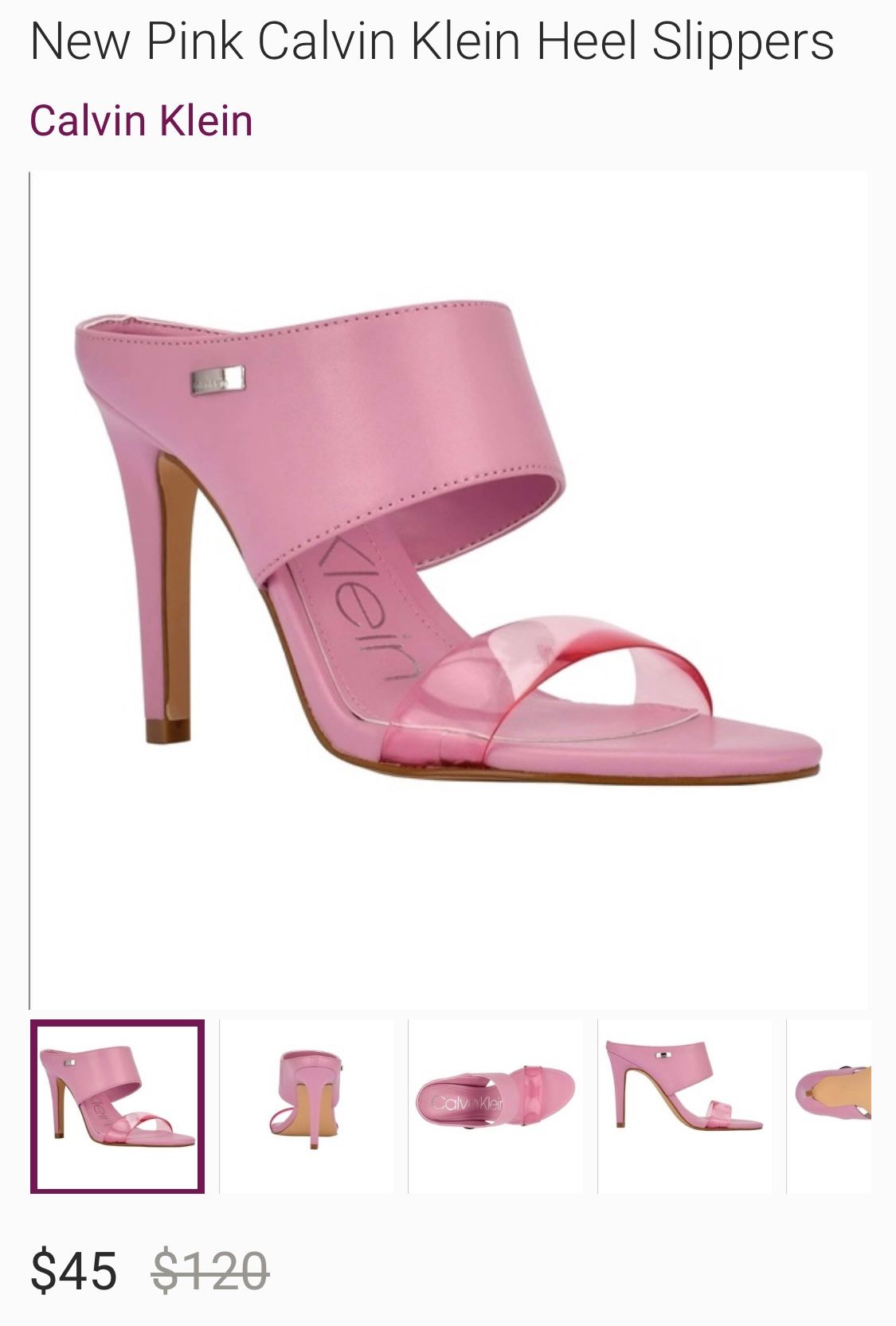 Calvin Klein Pink Heels / Size 7 Spring Classic