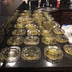 Beautiful Set Of Depression Glass