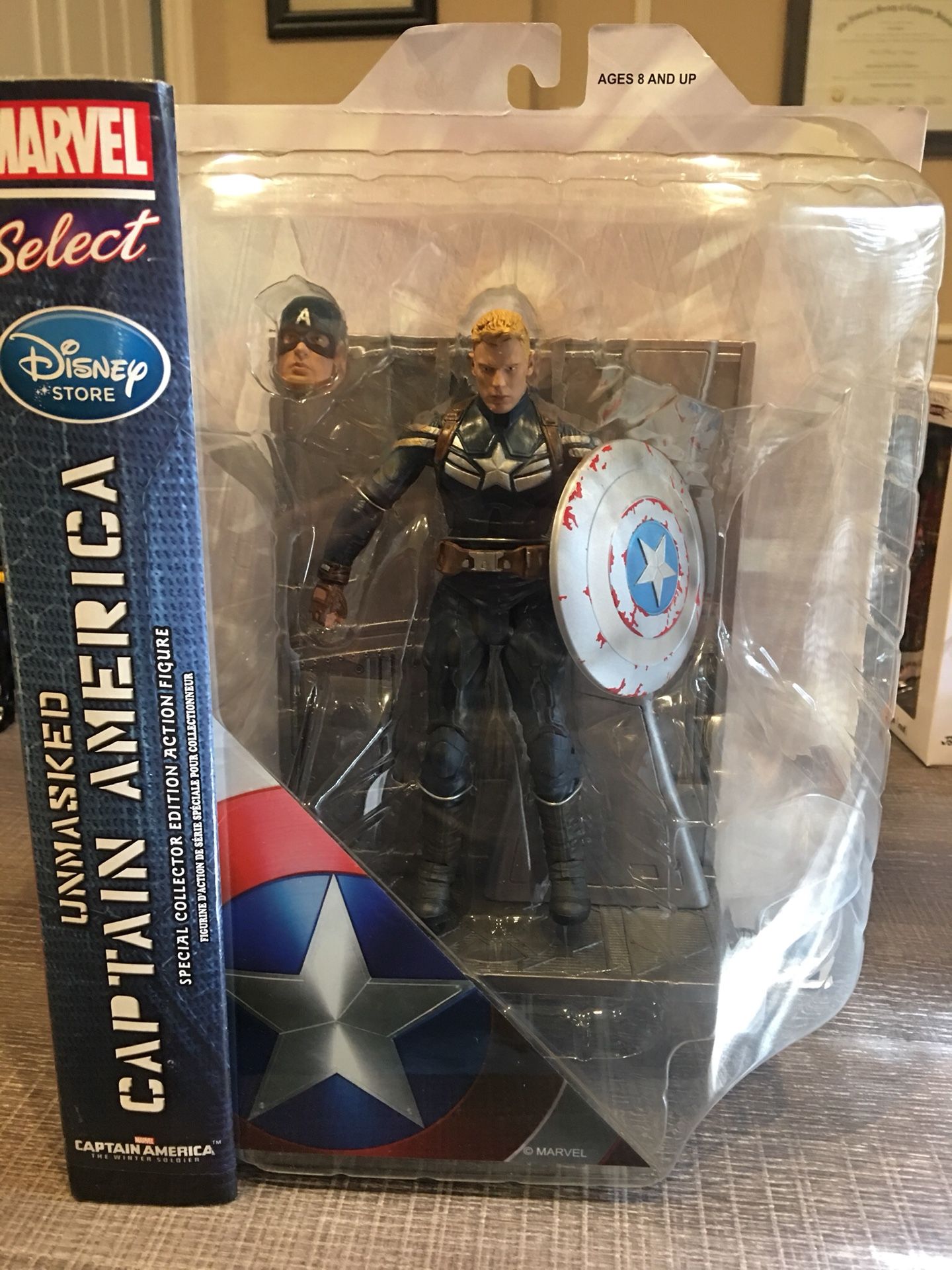 Marvel Select Unmasked Captain America Disney Exclusive Figure