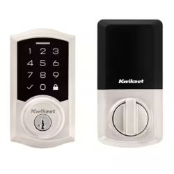SmartCode 270 Traditional Satin Nickel Touchpad Single Cylinder Electronic Deadbolt Featuring SmartKey Security
