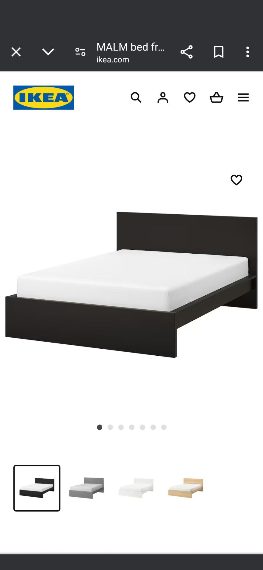 IKEA Malm Queen Black-Brown Bed Frame