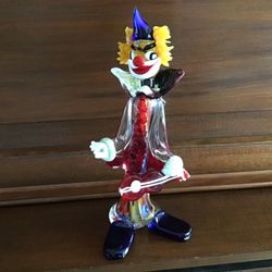 Italian Murano Glass Pitau Happy Clown, CIrca 1964