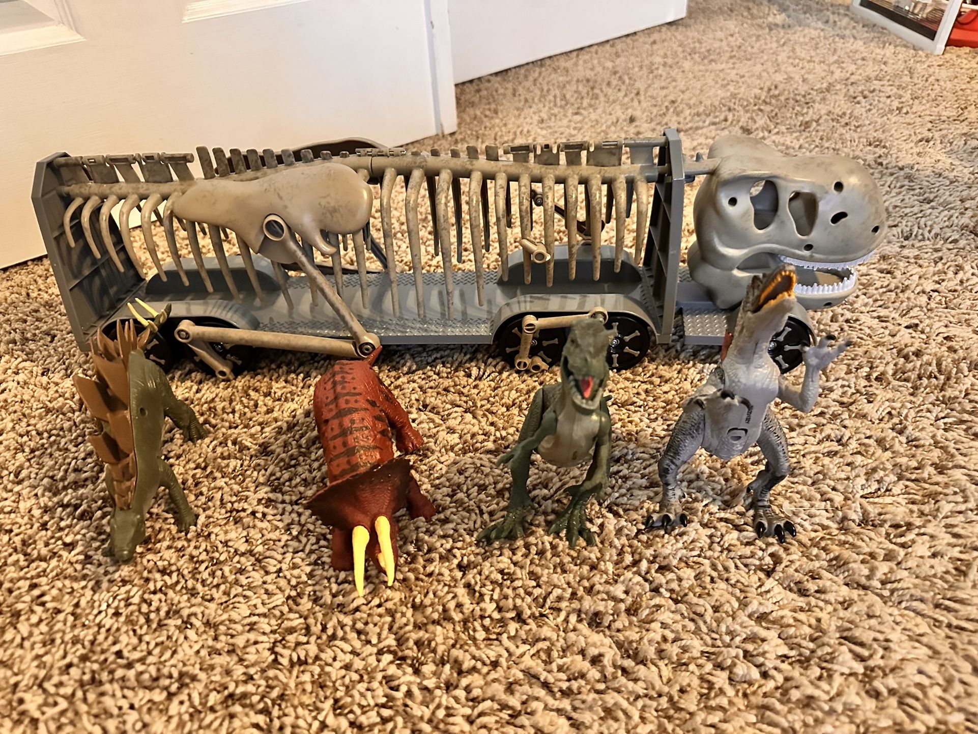 Dinosaurs And Truck