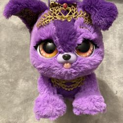 Present Pets Princess Mazie Purple Dog Interactive Plush Toy w Over 100 Sounds