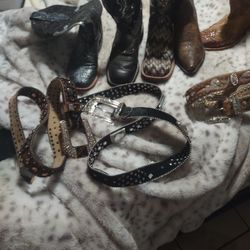 Woman's boots, Belts 