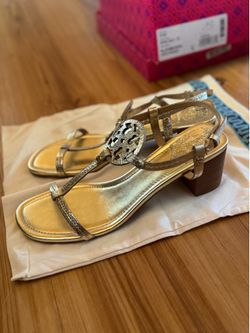 Tory Burch Sandals and gold purse! Brand New!