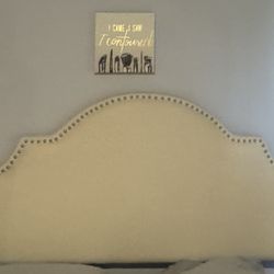 Upholstered Headboard With Nailhead Detail