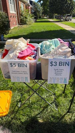 $1-$15 GARAGE SALE TODAY – Clothes, Shoes, Home, Bridal & More!