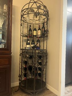 Wrought iron wine rack
