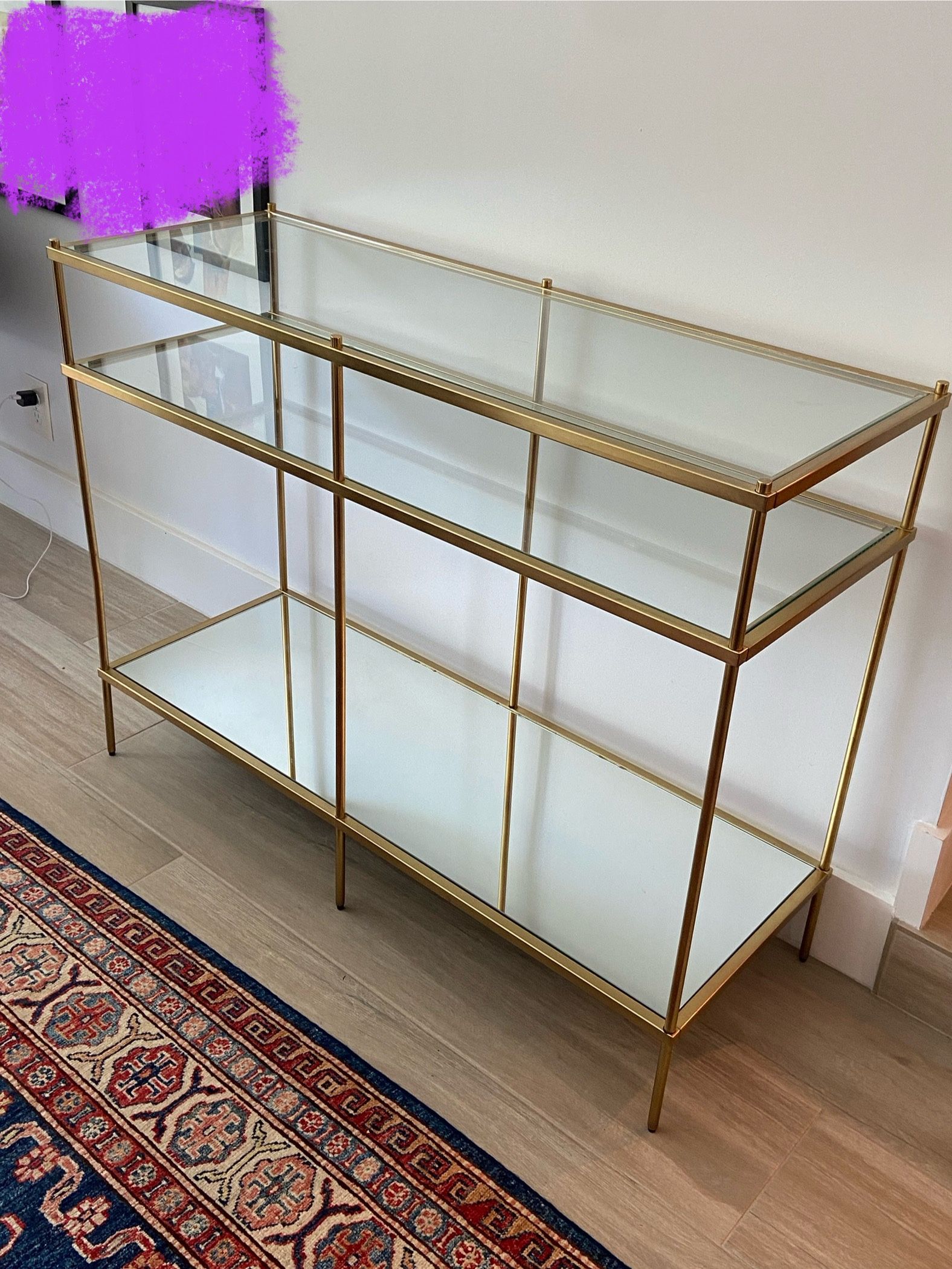 Glass/mirror Entryway Table