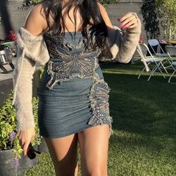 Butterfly Denim Dress