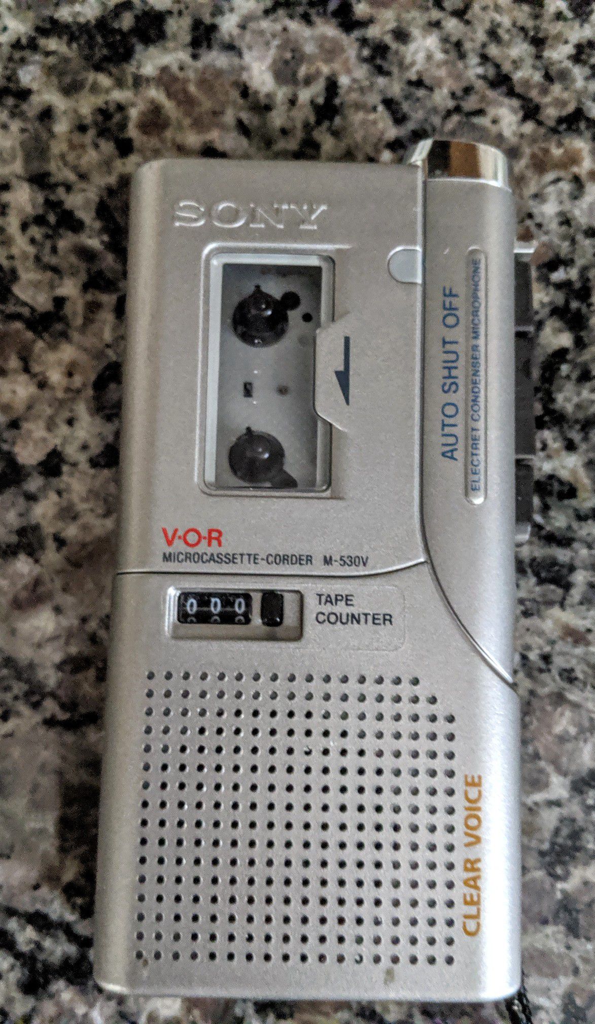 SONY M-530V Handheld Cassette Voice Recorder VOR Microcassette -Works Great