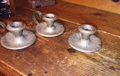 #3 Dura Silver Electric Candle Holders