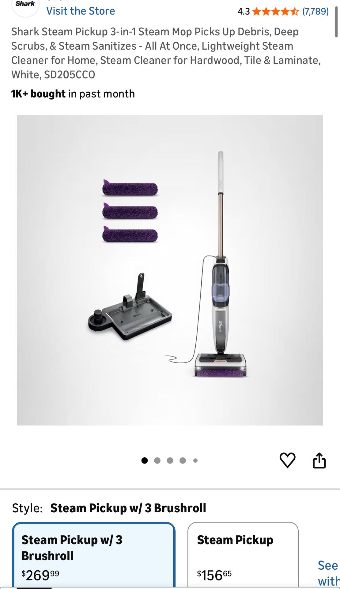Shark Steam Mop Pickup