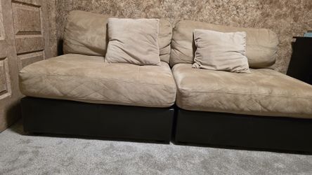 2-Piece Modular Loveseat / Armless Sofa Chairs (Includes Cushions)
